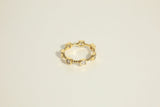 Embellished Gold Dipped Ring - Gold