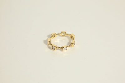 Embellished Gold Dipped Ring - Gold