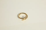 Pavé Nail Head Ring  - Gold