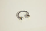 Stone Accent Rope Ring - Pearl