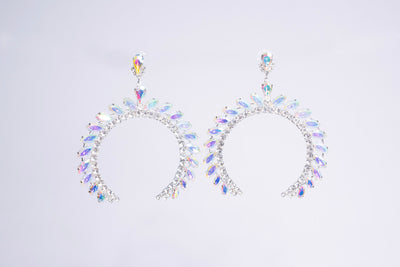 Lexington Pendant Hoops with Iridescent Crystal